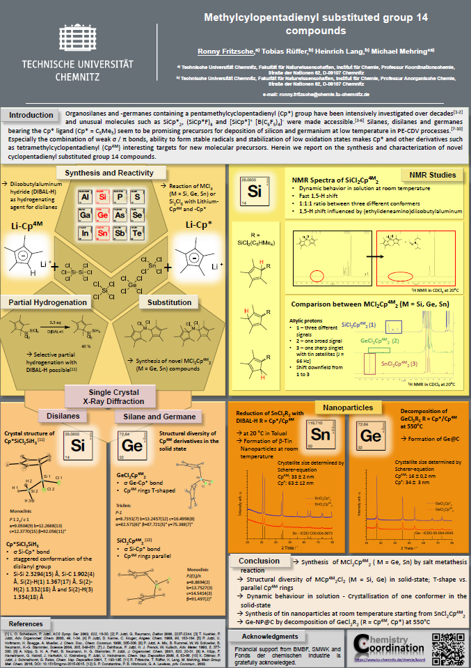 Poster: Methylcyclopentadienyl substituted group 14 compounds